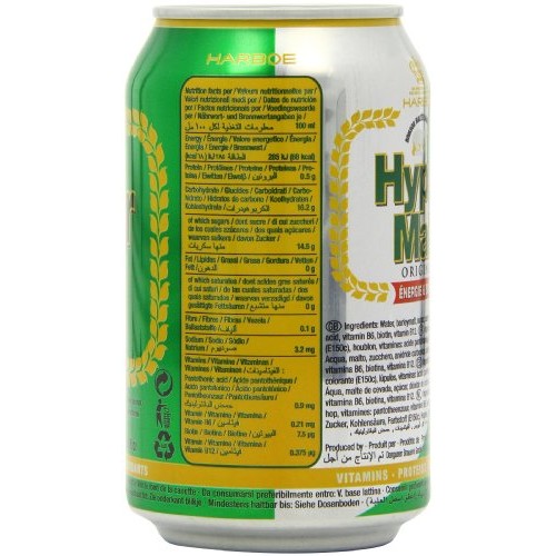 Hyper Malt Non Alcoholic Malt Drink, 330 ml cans Count of 24
