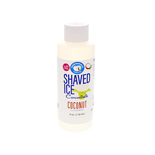 Coconut Shaved Ice And Snow Cone Flavor Concentrate 4 Fl Ounce S