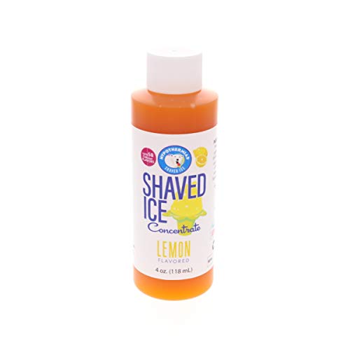 Lemon Shaved Ice And Snow Cone Flavor Concentrate 4 Fl Ounce Siz