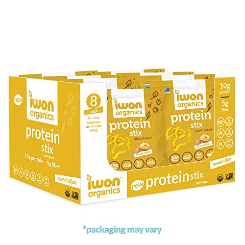 Iwon Organics Sweet Dijon Flavor Snack Stix, High Protein And Or
