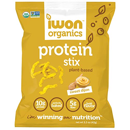 Iwon Organics Sweet Dijon Flavor Snack Stix, High Protein And Or