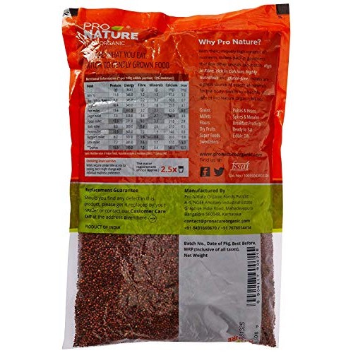 Pro Nature 100% Organic Ragi Millet, 500 G