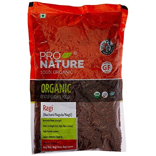 Pro Nature 100% Organic Ragi Millet, 500 G