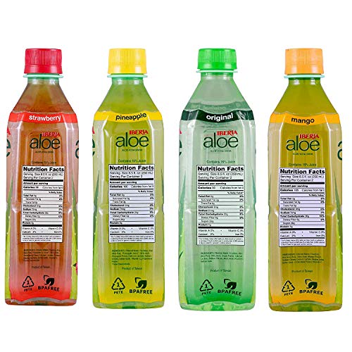 Iberia Aloe Vera Drink With Pure Aloe Pulp 16.9 Fl Oz Pack Of 8