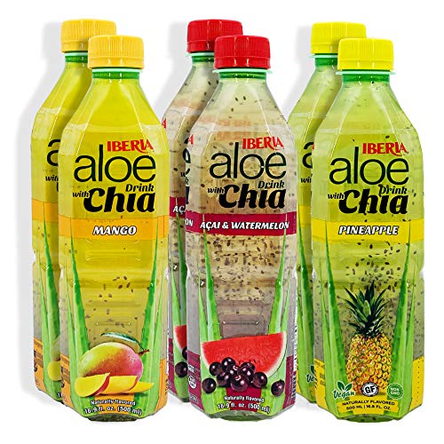 Iberia Aloe Vera Juice With Chia Variety Pack Pack Of 6 2 X Ac