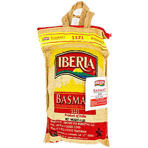 Iberia Basmati Rice, 4 Pound, Extra Long Grain, Naturally Aged I