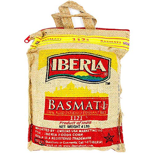 Iberia Basmati Rice, 4 Pound, Extra Long Grain, Naturally Aged I