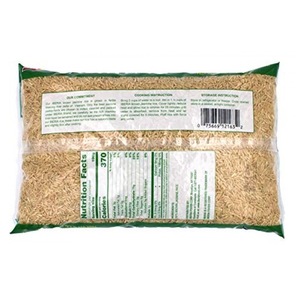 Iberia Brown Jasmine Rice, 5 Lbs Long Grain Naturally Fragrant E...