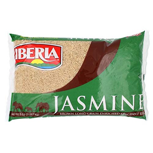 Iberia Brown Jasmine Rice, 5 Lbs Long Grain Naturally Fragrant E