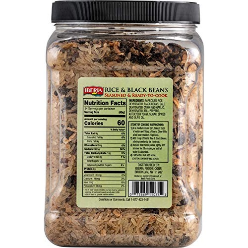 Iberia Rice &Amp; Black Beans, 3.4 Lb, Completely Seasoned &Amp; Ready T