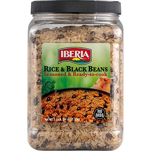 Iberia Rice &Amp; Black Beans, 3.4 Lb, Completely Seasoned &Amp; Ready T