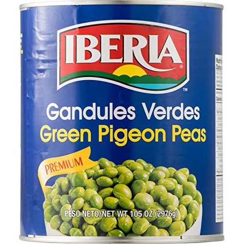 Iberia Green Pigeon Peas, 105 Oz