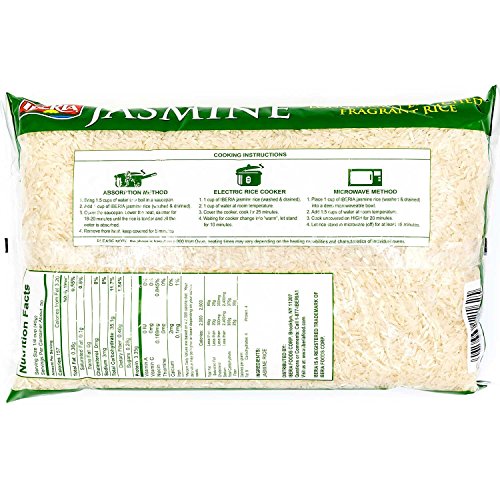 Iberia Jasmine Rice, 5 Lbs Long Grain Naturally Fragrant Enriche