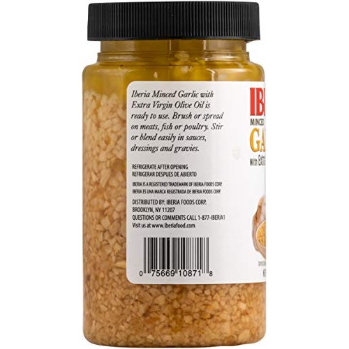 Iberia Minced Garlic With Olive Oil, 8 Ounce Pack Of 1