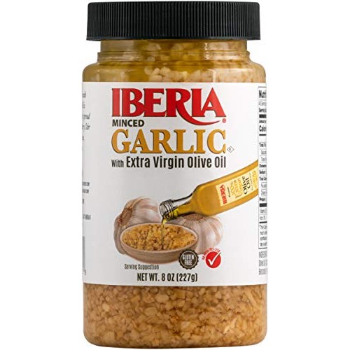 Iberia Minced Garlic With Olive Oil, 8 Ounce Pack Of 1