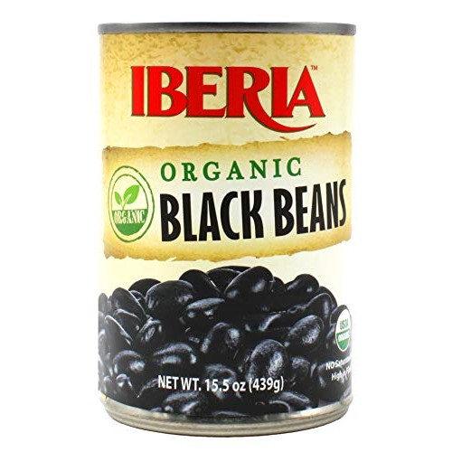 Iberia Organic Black Beans, 15.5 Ounce Pack Of 24