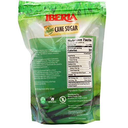 Iberia Organic Cane Sugar, 1.5 lb. Pack of 3