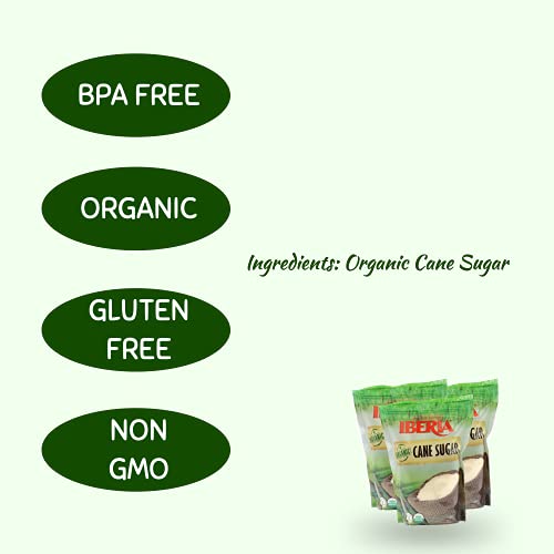 Iberia Organic Cane Sugar, 1.5 lb. Pack of 3