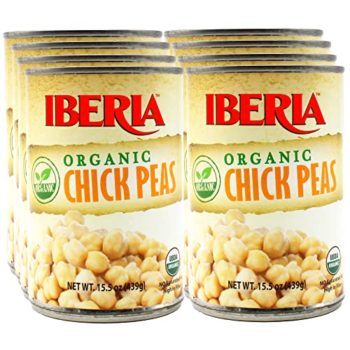 Iberia Organic Chickpeas 15.5 oz Pack of 8
