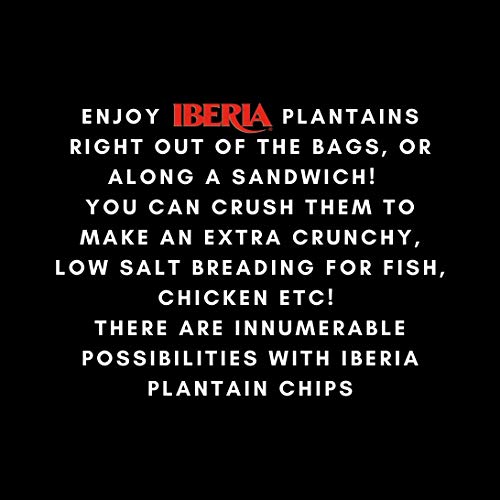 Iberia Plantain Chips, Variety, 4 Salted Plantain Chips, 2 Natur...
