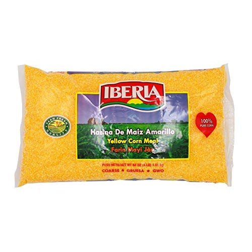 Iberia Yellow Corn Meal 4 Pounds, Freshly Milled Bulk Coarse Cor