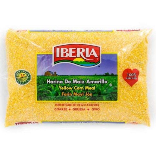 Iberia Yellow Corn Meal, Coarse, 24 Oz 1 Bag