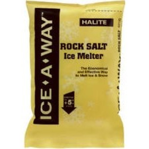 Ice-A-Way 49200 Halite Rock Salt Ice Melter, 25 Lb