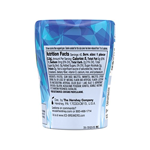 Ice Breakers Ice Cubes Sugar Free Gum, Peppermint, 40 Piece