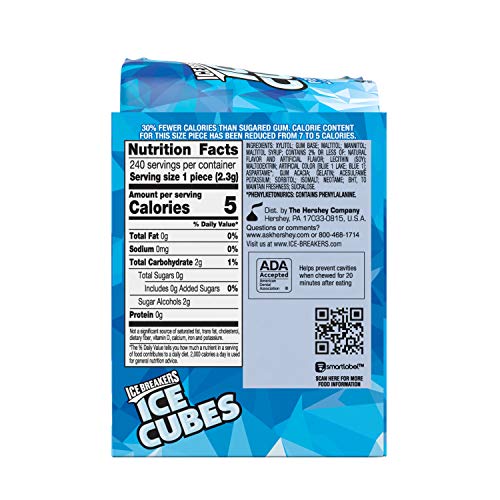 Ice Breakers Ice Cubes Sugar Free Chewing Gum With Xylitol, Pepp