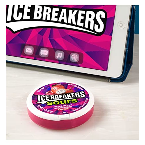 Ice Breakers Sours Sugar Free Mints, Mixed Berry, Strawberry, C
