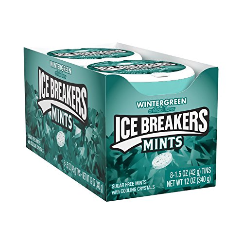 Ice Breakers Sugar Free Mints, Wintergreen 1.5 Ounce Pack Of 8