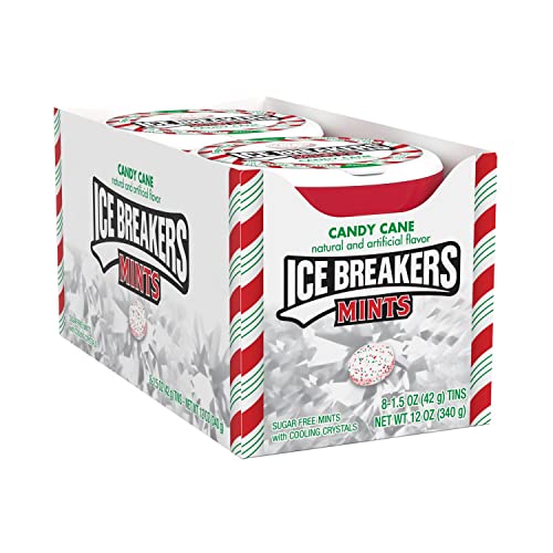 Ice Breakers Holiday Candy Cane Mints 1.5 Oz. Pack Of 8