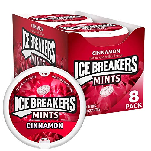 Ice Breakers Sugar Free Mints, Cinnamon, 1.5 Ounce Pack Of 8 Ice Breakers Sugar Free Mints, Cinnamon, 1.5 Ounce Pack Of 8