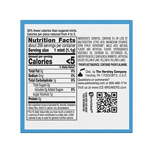 Ice Breakers Duo Sugar Free Mints, Orange, 1.3 Oz Tins 8 Count