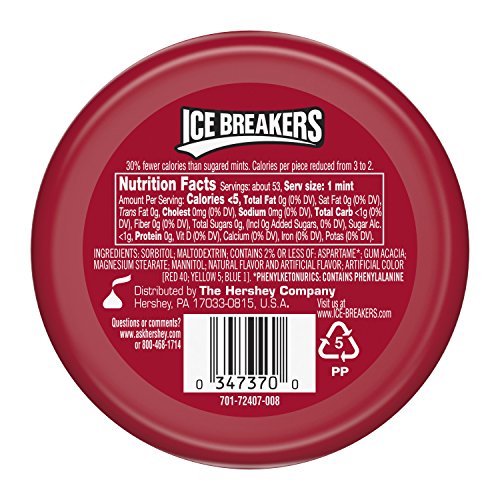 Ice Breakers Holiday Mints, Candy Cane Flavor, Sugar Free, 1.5 O