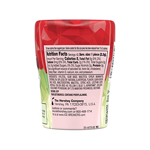 ICE BREAKERS ICE CUBES Cherry Limeade Sugar Free Chewing Gum, Ma...