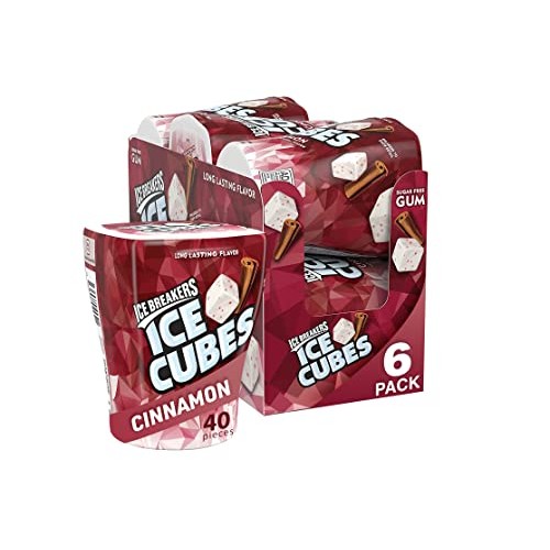 Ice Breakers Ice Cubes Cinnamon Flavored Sugar Free Chewing Gum,