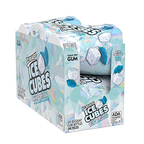 ICE BREAKERS ICE CUBES MINT CRYSTAL Sugar Free Chewing Gum, Made...
