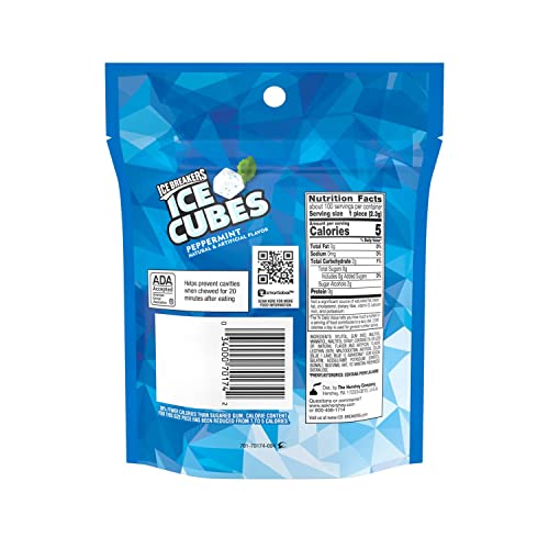 Ice Breakers, Ice Cubes Gum In Peppermint Sugar Free With Xylito