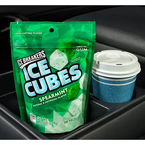ICE BREAKERS ICE CUBES Spearmint With Cooling Crystals, Made wit...