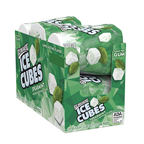 Ice Breakers Ice Cubes Sugar Free Gum With Xylitol, Spearmint, 4