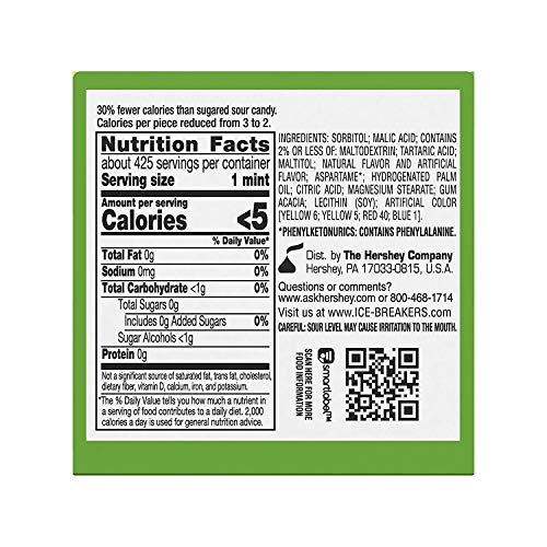 Ice Breakers Sours Sugar Free Mints, Watermelon, Green Apple, T