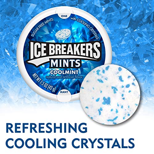 Ice Breakers Sugar Free Mints, Coolmint, 1.5 Ounce Pack Of 8