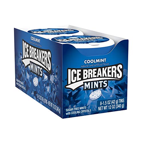 Ice Breakers Sugar Free Mints, Coolmint, 1.5 Ounce Pack Of 8