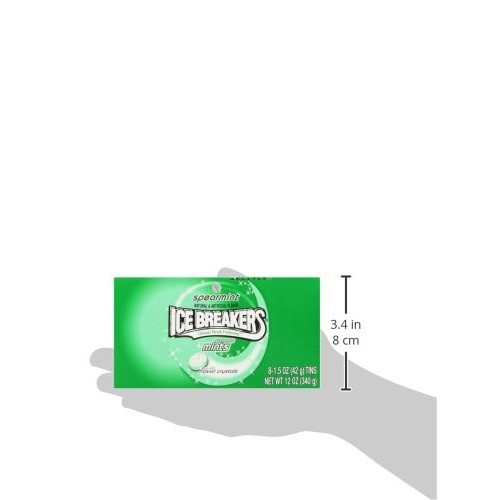 Ice Breakers Sugar Free Mints, Spearmint, 1.5 Ounce Pack Of 8