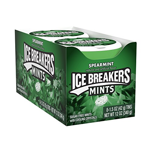 Ice Breakers Sugar Free Mints, Spearmint, 1.5 Ounce Pack Of 8