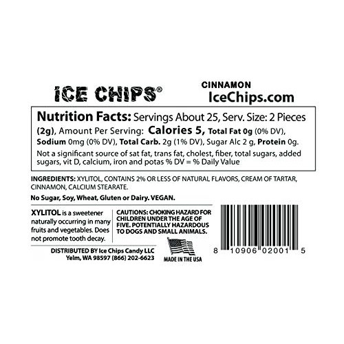 Ice Chips Xylitol Candy 6 Tins Variety Pack; Low Carb, Gluten