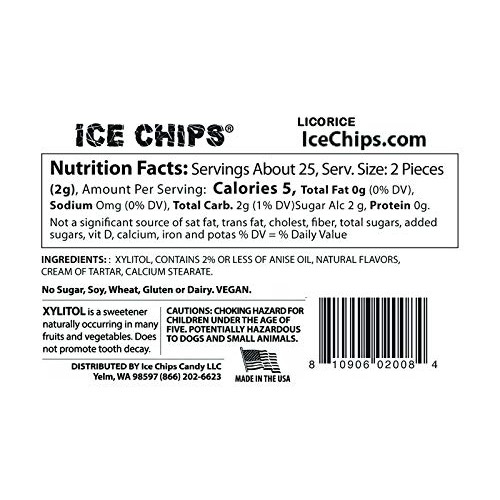 Ice Chips Xylitol Candy 6 Tins Variety Pack; Low Carb, Gluten