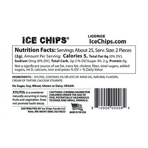 ICE CHIPS Xylitol Candy 6 Tins Variety Pack; Low Carb, Gluten ...