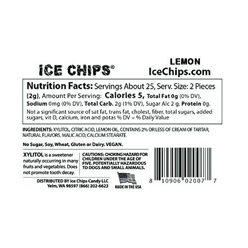 Ice Chips Xylitol Candy 6 Tins Variety Pack; Low Carb, Gluten
